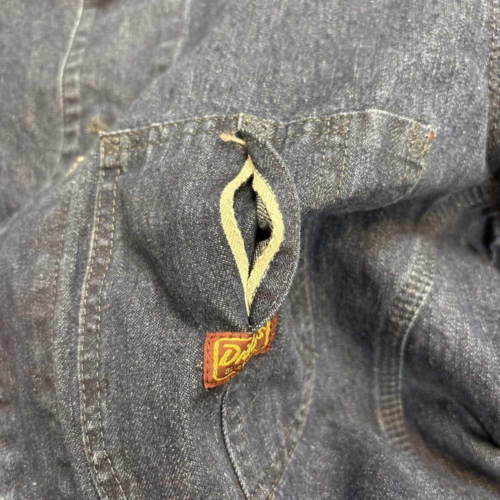 Vintage Dickies Chore Jacket White Oak Cone Blue Denim USA 100% Cotton L 42" EUC - Picture 14 of 14